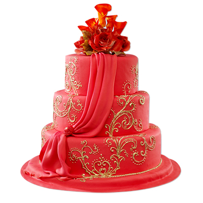 "Wedding Fondant cake - code03 (5 Kgs) - Click here to View more details about this Product